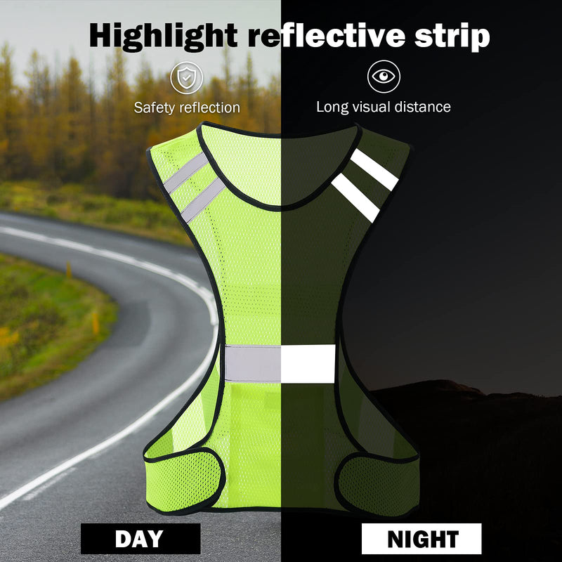 [Australia - AusPower] - TCCFCCT Reflective Safety Running Vest for Men Women Running Gear for Walking at Night 2Pack Yellow 
