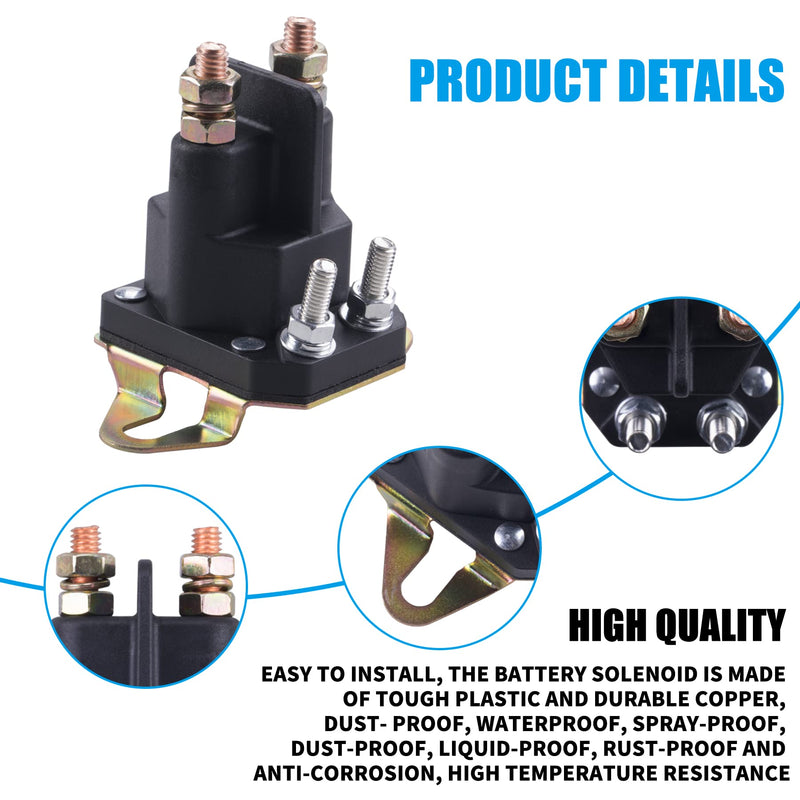[Australia - AusPower] - JINGKE 117-1197 Starter Solenoid w/ 2 Hole Bracket for Exmark Lawn Boy Toro 104-3189 117-1197 Lawn Mower Universal Solenoid Replaces EXMARK 513075 