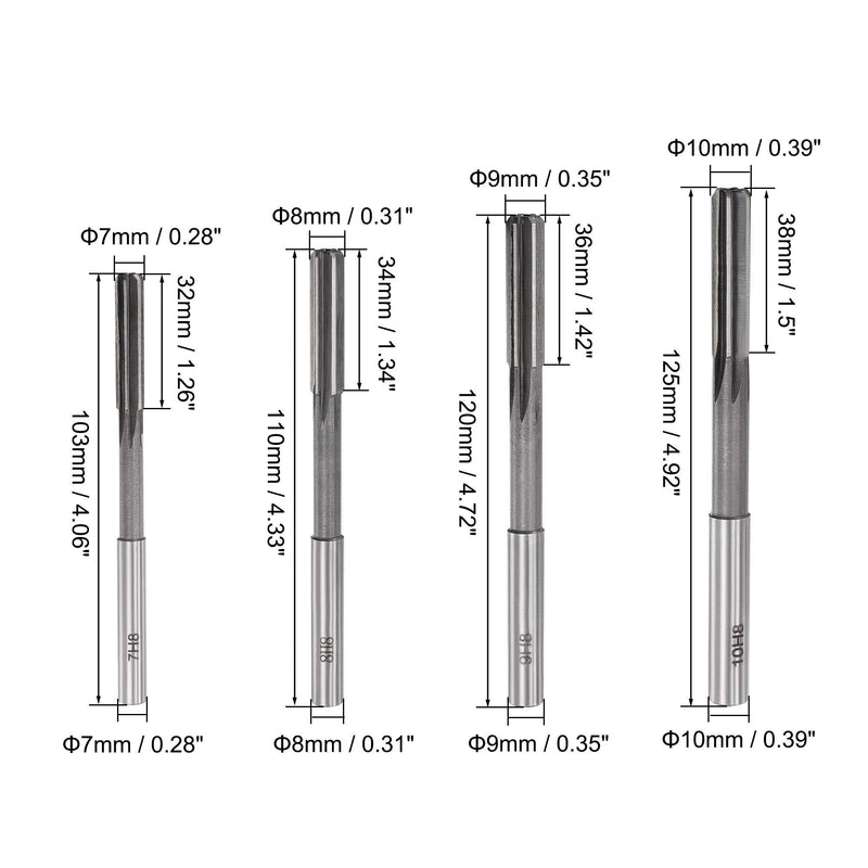 [Australia - AusPower] - uxcell Chucking Reamer Set Lathe Machine Reamer Straight Flute Milling Cutter High Speed Steel H8 Tolerance (2mm 3mm 4mm 5mm 6mm 7mm 8mm 9mm 10mm) 9pcs 