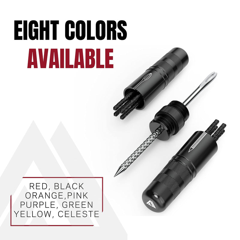 [Australia - AusPower] - KOM Cycling Tubeless Tire Repair Kit for Bikes 8 Colors! Fixes Mountain Bike and Road Bicycle Tire Punctures – Includes Tire Repair Fork Reamer, 8 Bacon Strips. Tubeless Bike Tire Repair Kit 