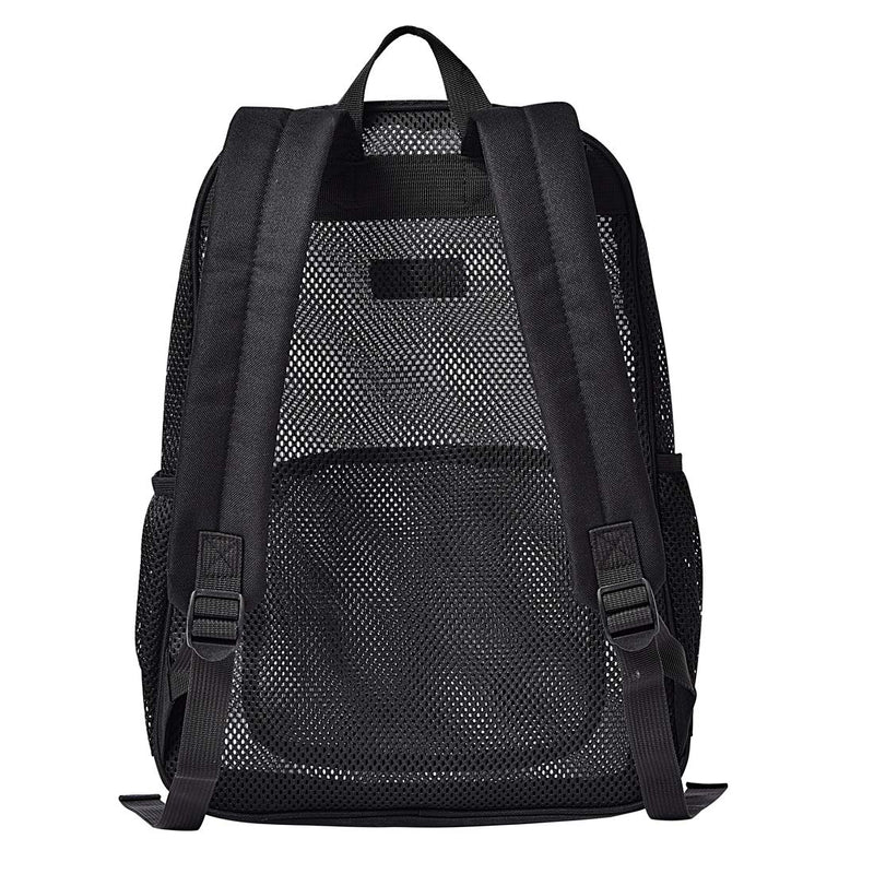 [Australia - AusPower] - Heavy Duty Mesh Backpack, Mesh Backpack for Commuting, Swimming, Travel, Beach, Outdoor Sports Black 
