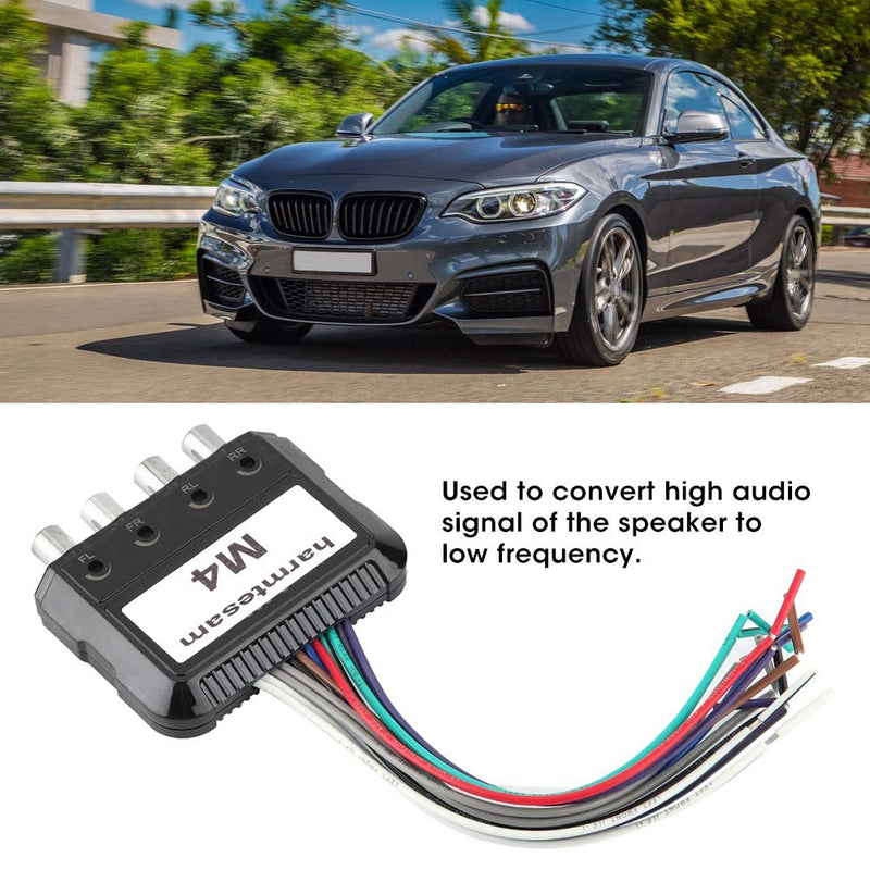 [Australia - AusPower] - Suuonee Audio Converter, Car Stereo Subwoofer 4 Channel High to Low Audio Converter with Power Amplifier Control Wire 