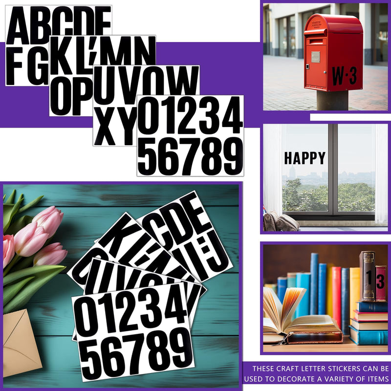 [Australia - AusPower] - CZWESTC 18 Sheets Large Letter Numbers Stickers, 4 Inch Waterproof Mailbox Numbers Stickers, Self Adhesive Vinyl Letters Numbers Stickers for Car, Mailbox, House Numbers, Window, Door, Address Number 