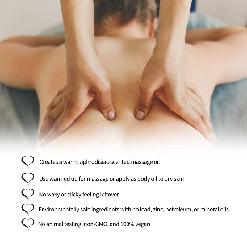 [Australia - AusPower] - LOVE PLAY Romance Massage Candle - Moisturizing Body Oil Candle for Couples and Home Spa - Luxurious & Hydrating Skin Care Body Massage Oils - Natural, Vegan (6.76oz) 