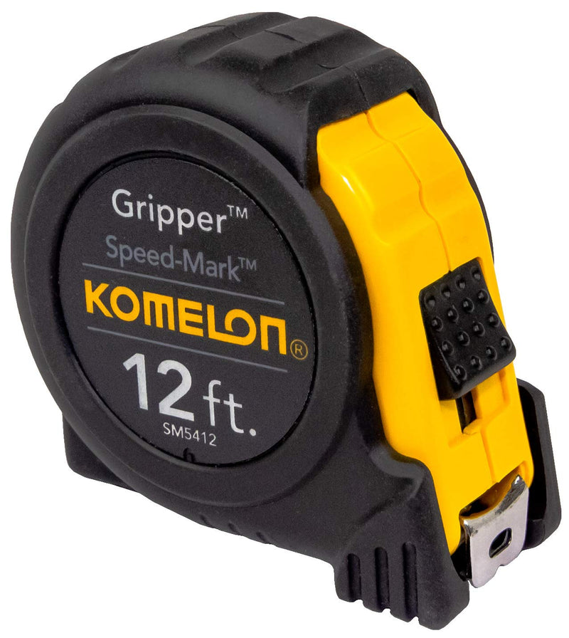 [Australia - AusPower] - Komelon SM5412 Speed Mark Gripper Acrylic Coated Steel Blade Measuring Tape 5/8-Inch x 12-Feet, White 