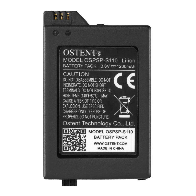 [Australia - AusPower] - OSTENT 1200mAh 3.6V Li-ion Polymer Lithium Ion Rechargeable Battery Pack Replacement for Sony PSP 2000/3000 PSP-S110 Console 