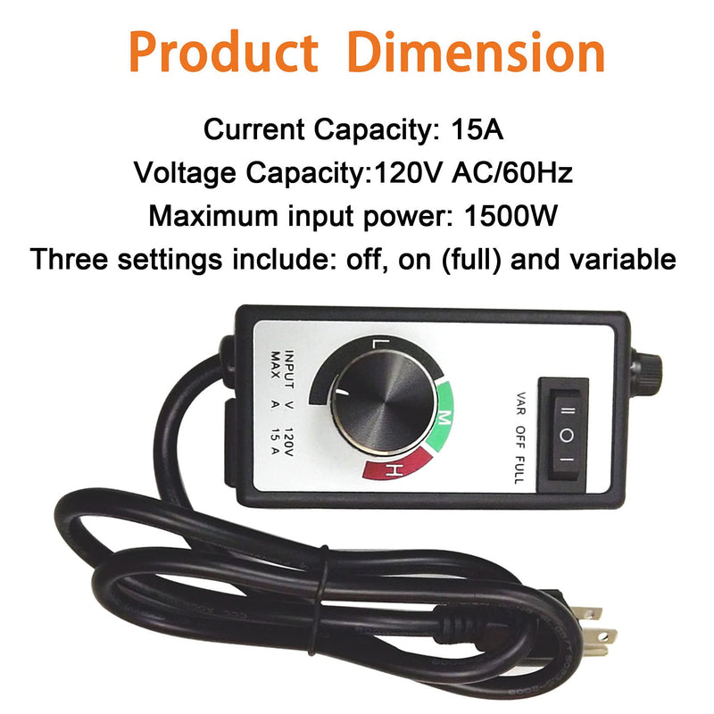 [Australia - AusPower] - findmall Replacement for Router Fan Variable Speed Controller Electric Motor Rheostat AC 120V 