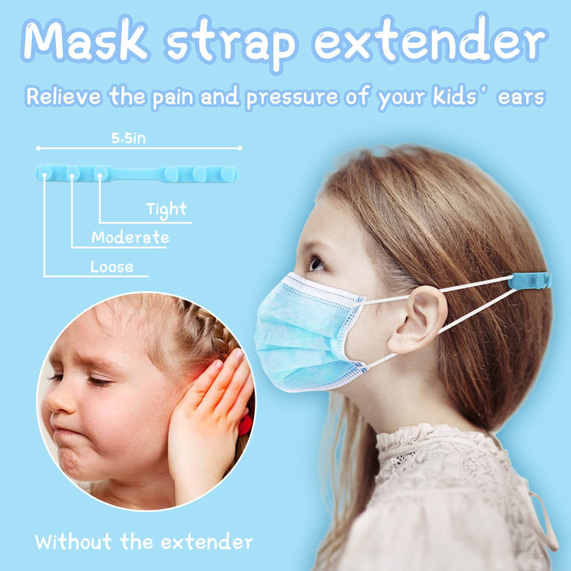 [Australia - AusPower] - Kids Disposable Face Masks 100 Pack, 3-Layer Safety Masks Colorful Childrens Disposable Face Mask Girls & Boys 