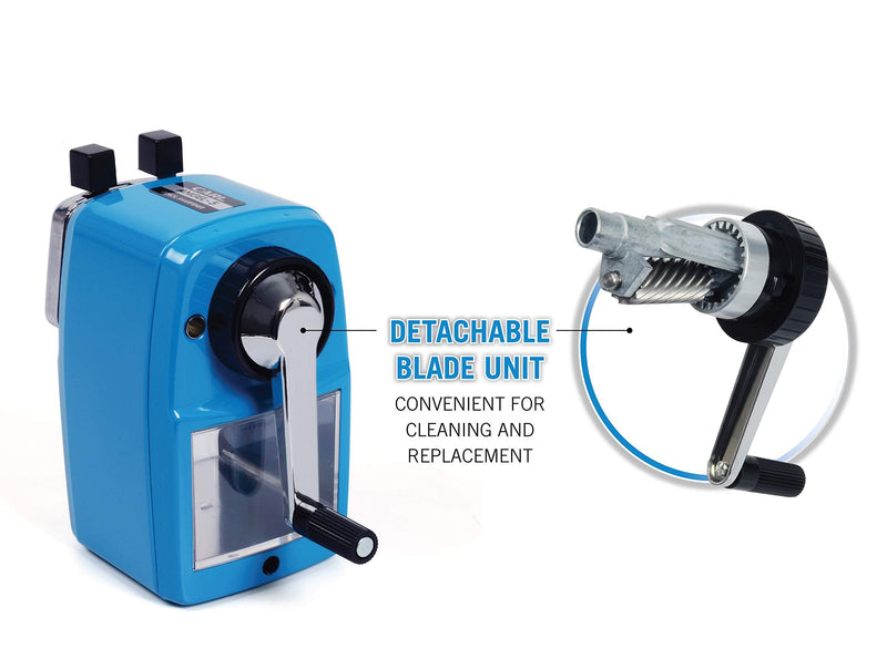 [Australia - AusPower] - Carl Angel-5 Manual Pencil Sharpener with Metal Table Mount. Quiet for The Classroom, Home & Office, Black (CUI19018) 