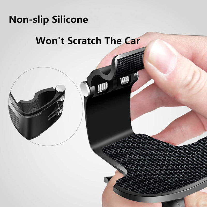 [Australia - AusPower] - CHDFKKD Car Phone Mount, Cell Phone Holder for Car 360 Degree Rotation Dashboard Car Clip Mount Stand Suitable for 4.7 to 6.5 inch Smartphones (Black) Black 