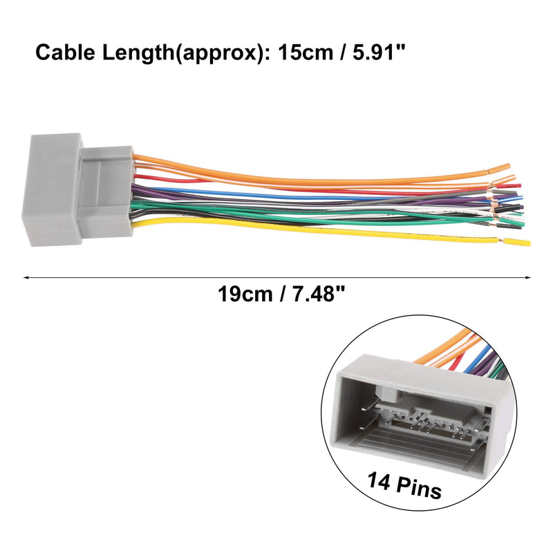 [Australia - AusPower] - X AUTOHAUX 70-1729 Car Stereo CD Player Wiring Harness Wire Radio Adapter Install Plug for Honda City Crider Accord Fit CRV 