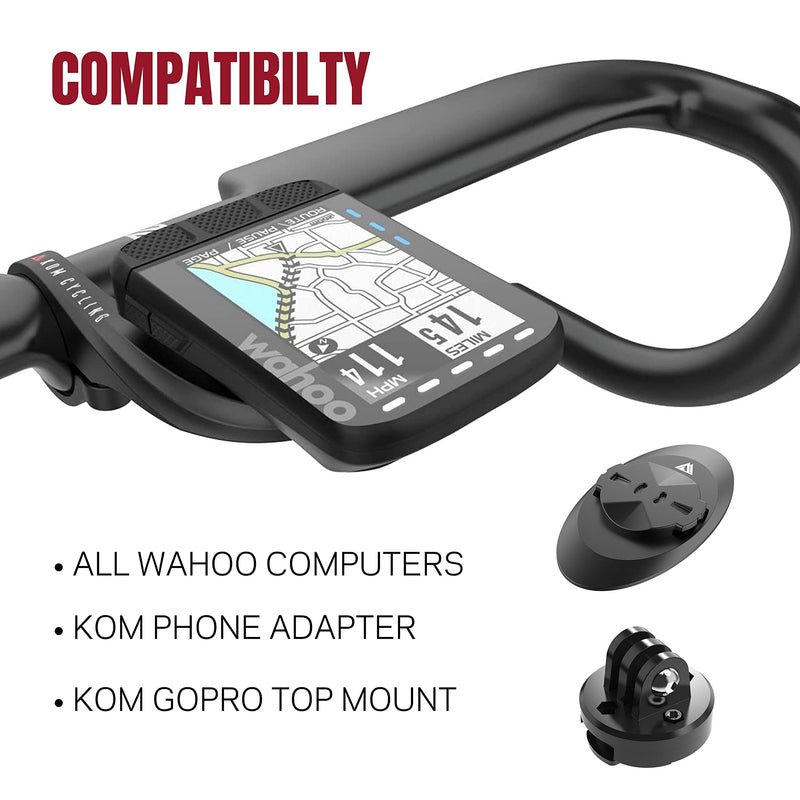[Australia - AusPower] - KOM Cycling Wahoo Elemnt Mount Compatible with Multiple Wahoo Computers Including The Wahoo Elemnt Bolt, Elemnt Roam, Elemnt Mini, and Elemnt - Multiple Colors 24g Out Front Computer Mount Carbon 