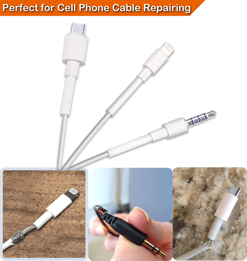 [Australia - AusPower] - Heat Shrink Tubing Kit, Shrink Ratio 3:1 1/4" 5/16" 3/8" Heat Shrink Tube, White Wire Shrink Wrap Tubing Protector Saver Cover for Phone Cable Waterproof Electrical Shrink Tubing with Adhesive Lined 1/4",5/16",3/8" 1 | White 