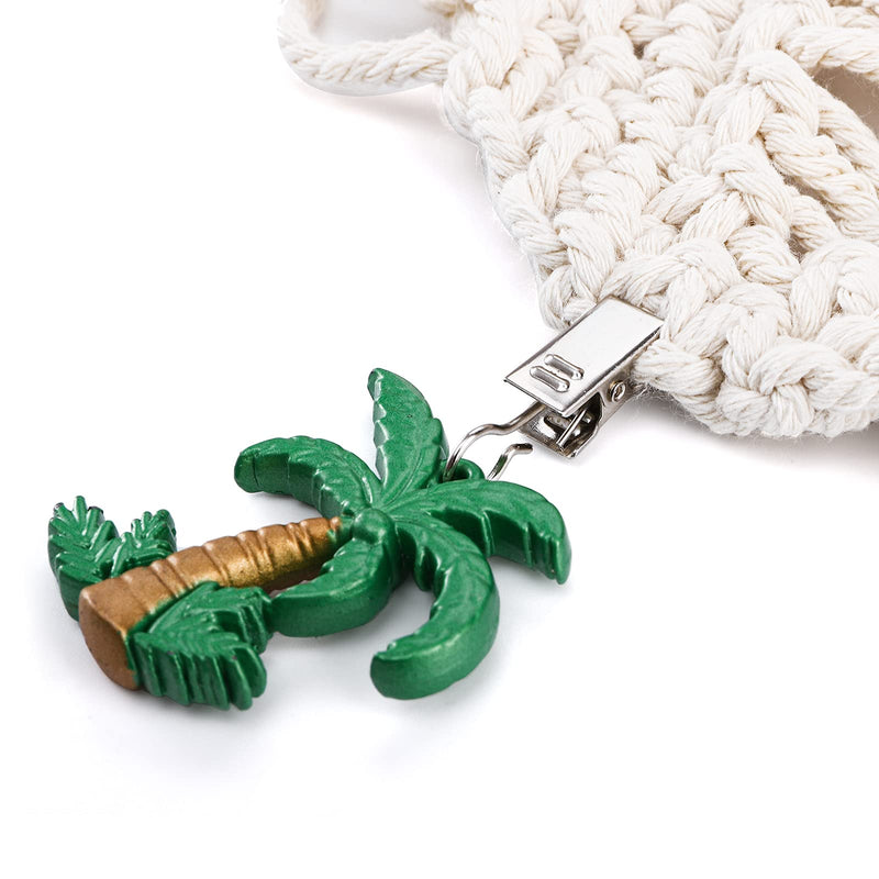 [Australia - AusPower] - ZOOFOX Set of 8 Table Cloth Weight, Table Cloth Holder with Clip Hanger, Vintage Table Cloth Cover Pendants for Home, Garden, Party, Wedding, Picnic and Camping ( Coconut Palm ) 