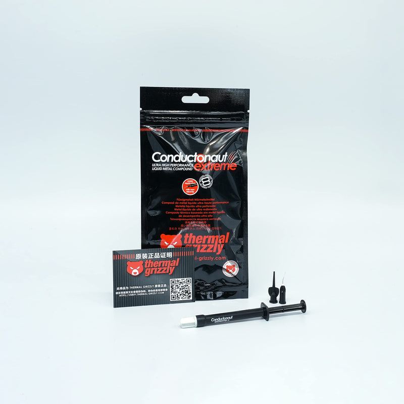[Australia - AusPower] - Thermal Grizzly Conductonaut Extreme Thermal Grease - 1 Gram Set + Extra Applicators - Liquid Metal Thermal Paste for Cooling The CPU, GPU (Conductonaut Extreme 1g) 