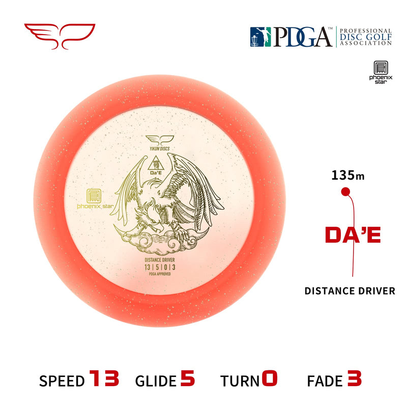 [Australia - AusPower] - Yikun Disc Golf Driver | Professional Frisbee Golf | Phoenix Star Distance Driver | 165-176g | Fairway Golf Disc Perfect for Outdoor Games and Competition 