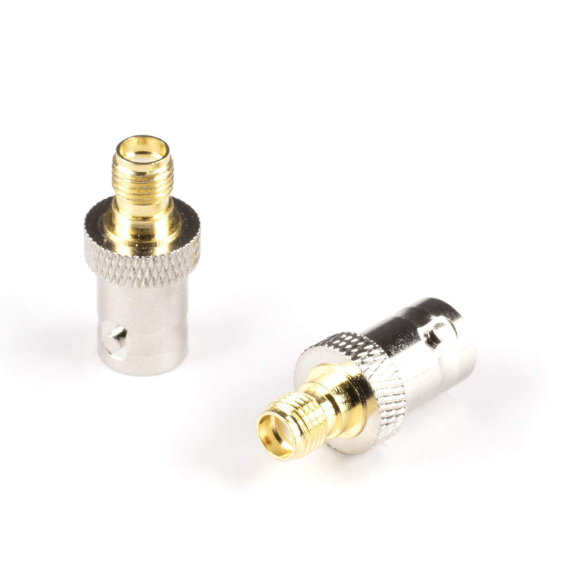 [Australia - AusPower] - Gold SMA Female to BNC Female Adapter - 10 Pack Coupler - Male to Female Coaxial (RF) Connector, Compatible with RF, SDI, HD-SDI, CCTGV, Camera Gold 