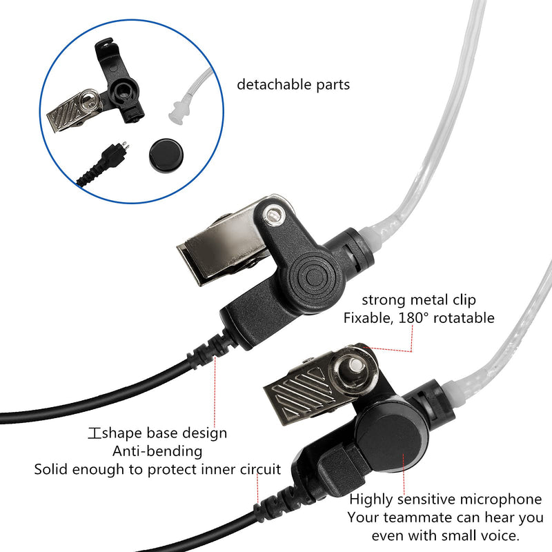 [Australia - AusPower] - JUYODE SL300 Earpiece with Acoustic Tube Surveillance Earpiece Walkie Talkie Headset Compatible with Motorola SL300 SL7550 7580 7590 SL4000 SL3500e SL1K SL1M 