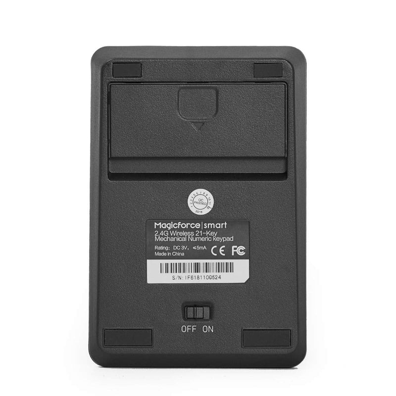 [Australia - AusPower] - Mechanical Numeric Keypad GATERON Red Switch 2.4G Wireless Gaming Keypad 21 Keys Mini Numpad Portable Keypad Extended Layout Black Magicforce by Qisan 