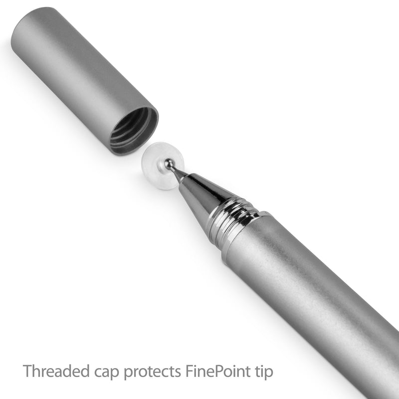 [Australia - AusPower] - Stylus Pen for Unihertz Atom (Stylus Pen by BoxWave) - FineTouch Capacitive Stylus, Super Precise Stylus Pen for Unihertz Atom - Metallic Silver 