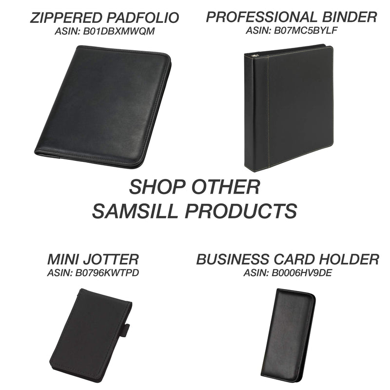 [Australia - AusPower] - Samsill 70811 Professional Junior Padfolio/Business Portfolio, Black, 8.5" x 11" 