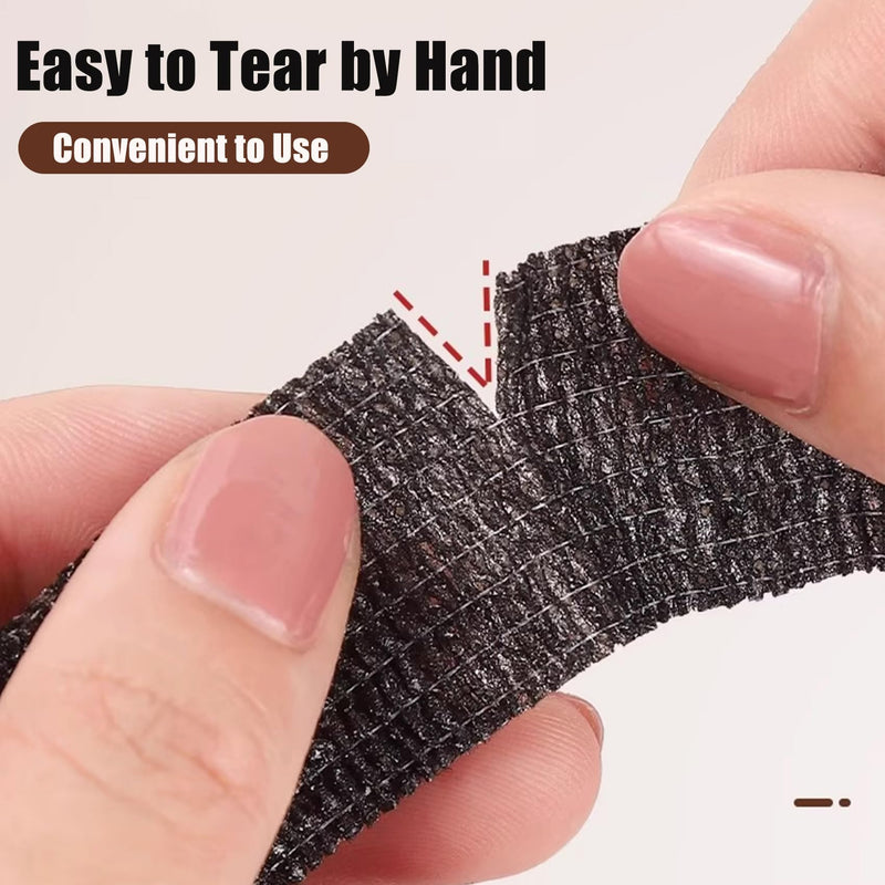 [Australia - AusPower] - Universal Chair Leg Floor Protectors Wraps for Hardwood Floors Fit All Legs Free Wrap Furniture Cups Self Adhesive Chair Leg Strap Caps Covers Reduce Noise Easy Move 135 FT About 30 Cups (Black) Black 