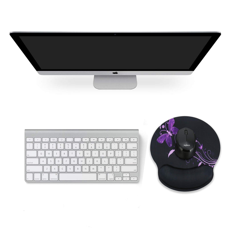 [Australia - AusPower] - Wrist Rest Support Mouse Pad - Ergonomic Mouse Pad,Memory Foam Mice Mat for Office Work Computer Gaming by RICHEN Nice Butterfly 
