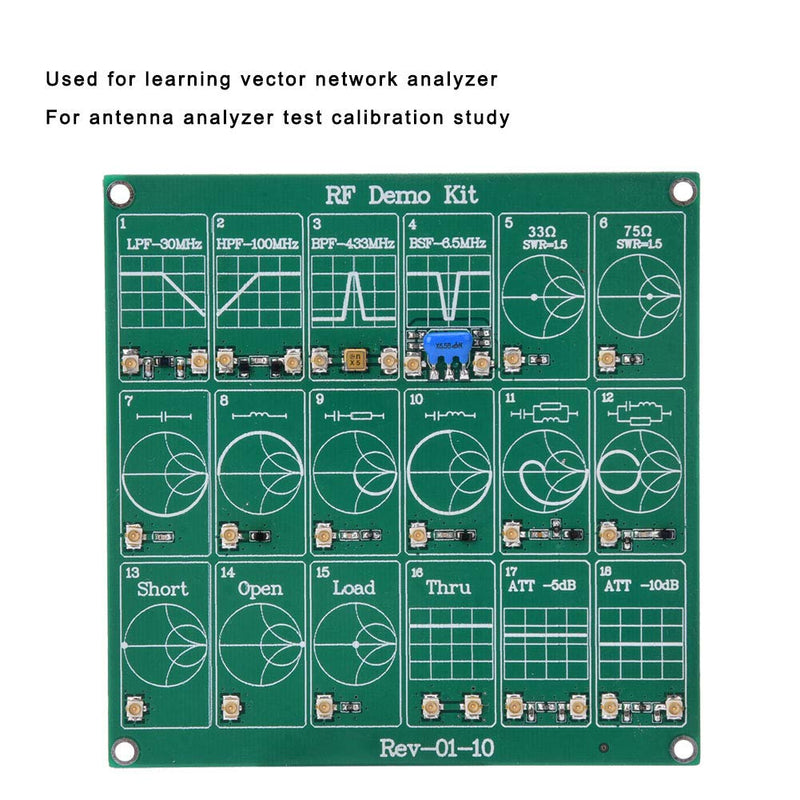 [Australia - AusPower] - Qiilu RF Test Board,RF Demo Kit NanoVNA RF Test Module Vector Network Analyzer Board Filter/Attenuator Module 