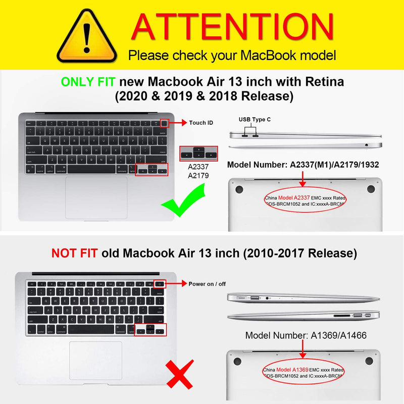 [Australia - AusPower] - Fintie Case for MacBook Air 13 Inch A2337 (M1) / A2179 / A1932 (2021 2020 2019 2018 Release) - Snap On Hard Shell Case Cover for New MacBook Air 13 Retina Display with Touch ID, Crystal Clear A-Crystal Clear 