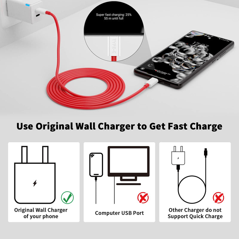 [Australia - AusPower] - USB C to USB C Cable for OnePlus 9 Pro, 2 Pack 6.6ft APETOO Type C Charger Warp Charge Dash Charge USB C Cable 6.5A USB-C Long Super Fast Charging Cord for iPad Pro iPad Air 4 OnePlus 8T 8 Pro 7T 2m 