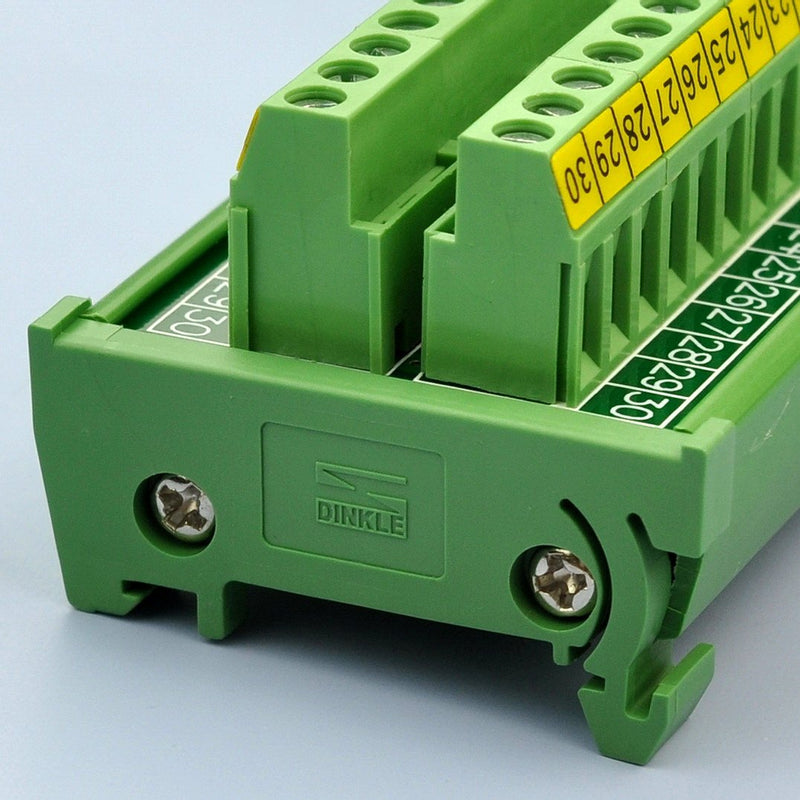 [Australia - AusPower] - Electronics-Salon DIN Rail Mount 30 Position 24A / 400V Screw Terminal Block Distribution Module. 