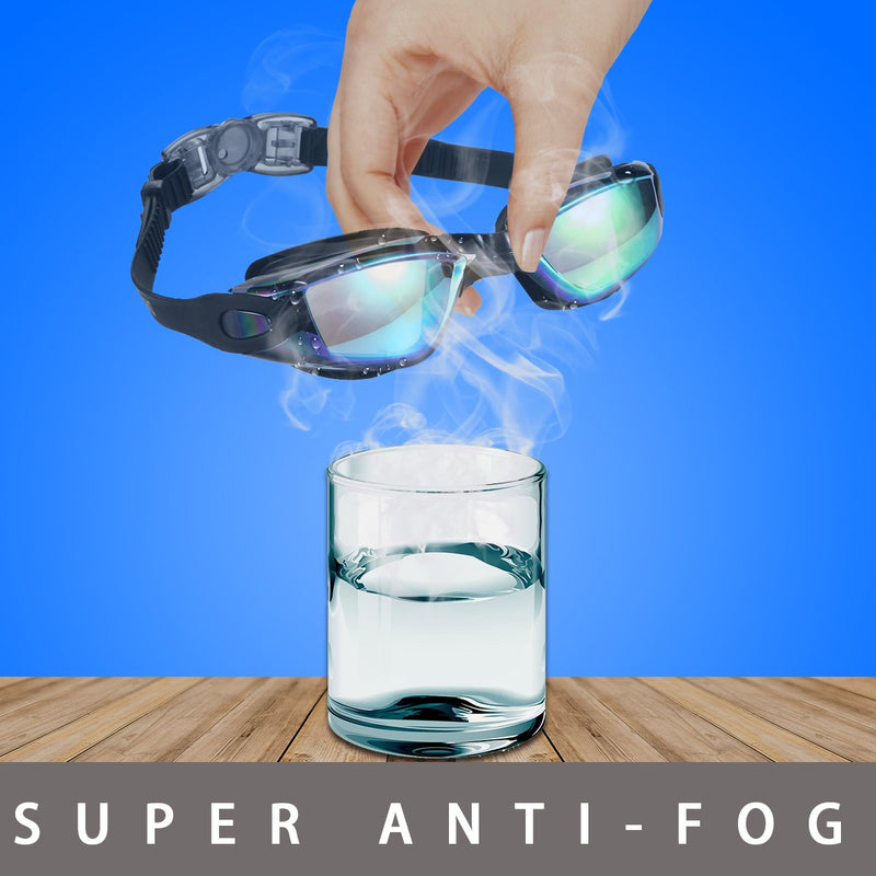 [Australia - AusPower] - Aegend Swim Goggles, 2 Pack Swimming Goggles No Leaking Adult Men Women Youth Aqua & Bright Rose 