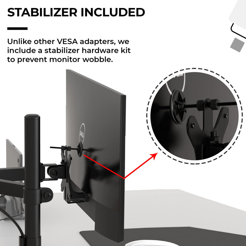 [Australia - AusPower] - HumanCentric VESA Mount Adapter Compatible with Dell Monitors, VESA Adapter for Monitor S2318H, S2218H, S2319NX, S2419NX, S2718H, S2719H, S2719HN, SE2219H, SE2419HR, SE2419HX, SE2719H, and More Dell S2*18, S2*19, SE2*19 Series (not Ultrathin) 