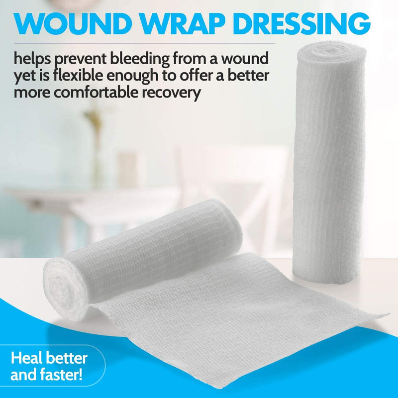 [Australia - AusPower] - Gauze Bandage Rolls - 4 Yards Per Roll of Sterile Medical Grade Gauze Bandage and Stretch Bandage Wrapping for Dressing All Types of Wounds and First Aid Kit by MEDca, (3" Pack of 36) 3 Inch 36 Count (Pack of 1) 