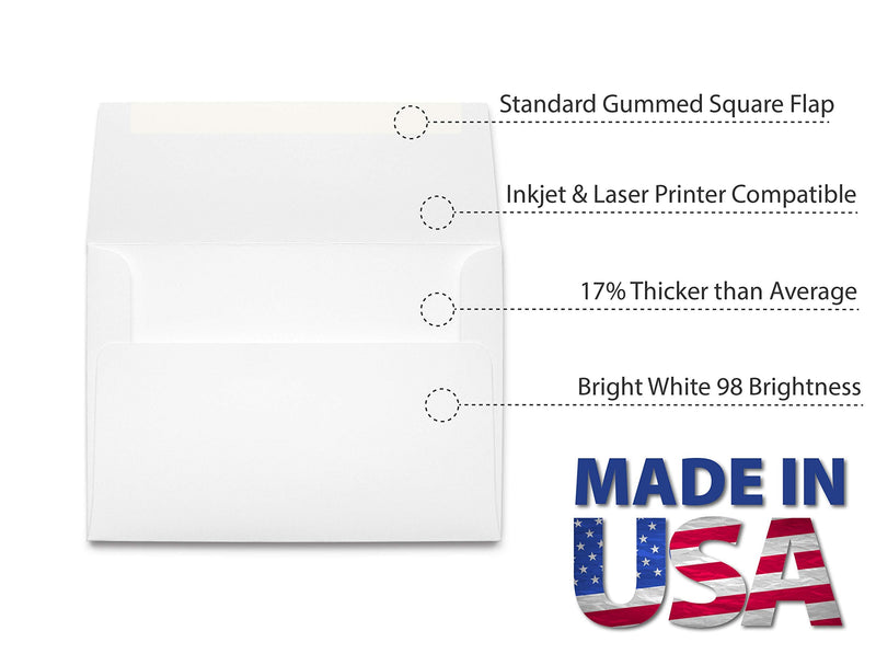 [Australia - AusPower] - Envelope, A1 White 3 5/8" x 5 1/8" Square Flap - 100 Envelopes - Desktop Publishing Supplies™ Brand Envelopes 