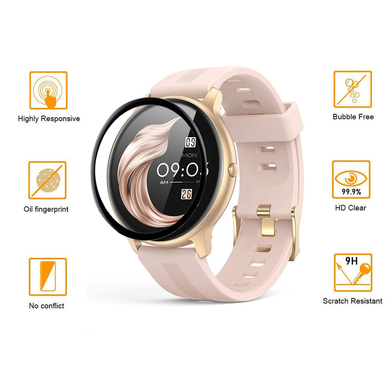 [Australia - AusPower] - [2-Pack] Tznzxm for AGPTEK LW11 smartwatch Screen Protector, Full Coverage 3D Curved Edge Frame Case Friendly Anti Scratch Anti-Bubble HD Clear Flim for AGPTEK LW11 smartwatch Smart Watch 