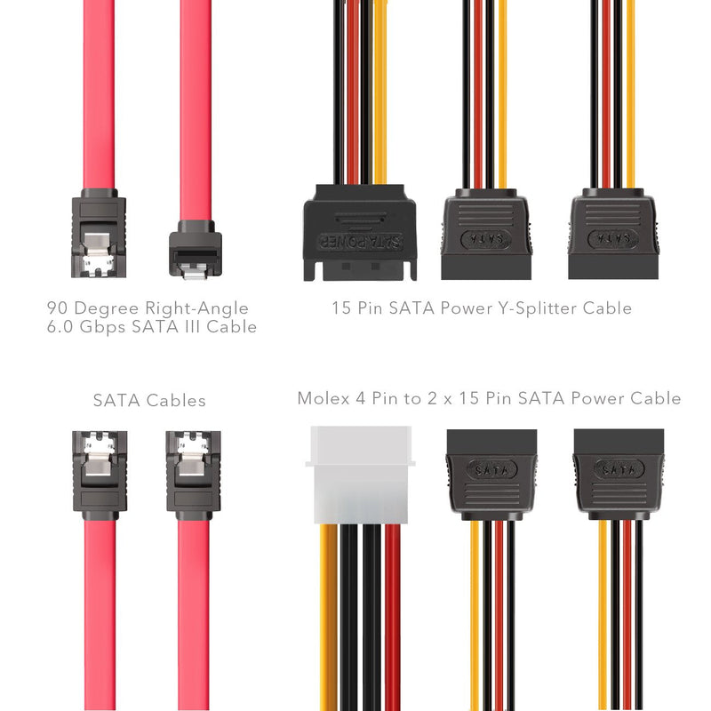 [Australia - AusPower] - Inateck SSD Mounting Bracket 2.5 to 3.5 with SATA Cable and Power Splitter Cable, ST1002S 