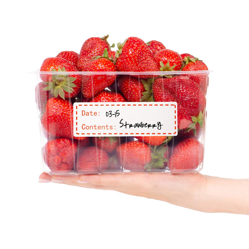 [Australia - AusPower] - 500 Pieces Food Freezer Labels 1 x 3 inches Self-Adhesive Removable Storage Refrigerator Food Date Labels Easy Clean Leaves No Residue (Red) Red 