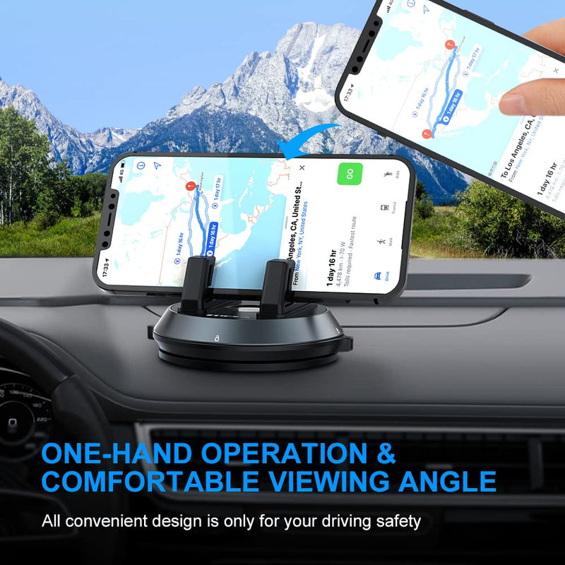 [Australia - AusPower] - MEIDI Universal Phone Holder for Car, Dashboard Car Mount Removable Cell Phone Holder Mount Rotatable Mobile Phone Stand Cradle Compatible iPhone 13 12 11 XS X 8 Pro Max Samsung Galaxy and More Black 