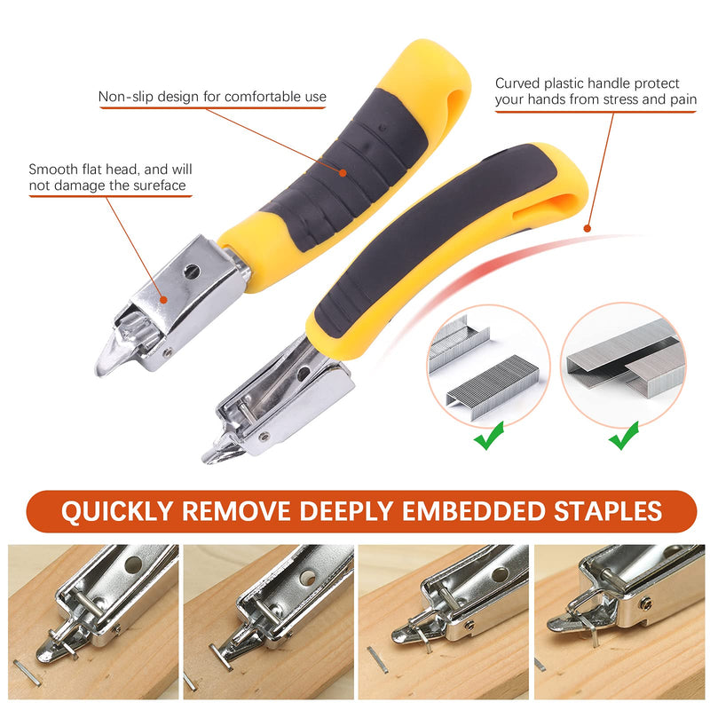 [Australia - AusPower] - Tanstic 4Pcs Nail Puller and Staple Remover Tool Set Including 7'' End Cutting Plier, Tack Pullers, Carpet Remover for Removing Nail and Staple on Furniture, Floor, Wooden Case, Carton, Photo Frame 