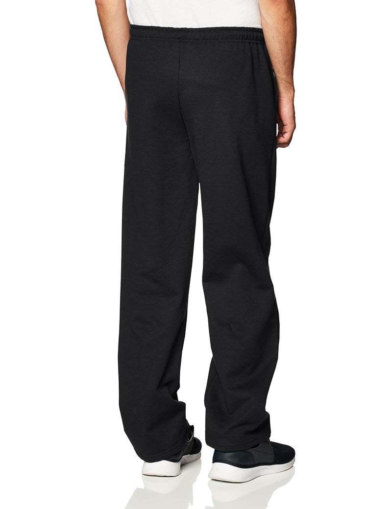 [Australia - AusPower] - Gildan Adult Fleece Open Bottom Sweatpants with Pockets, Style G18300 Small Black 