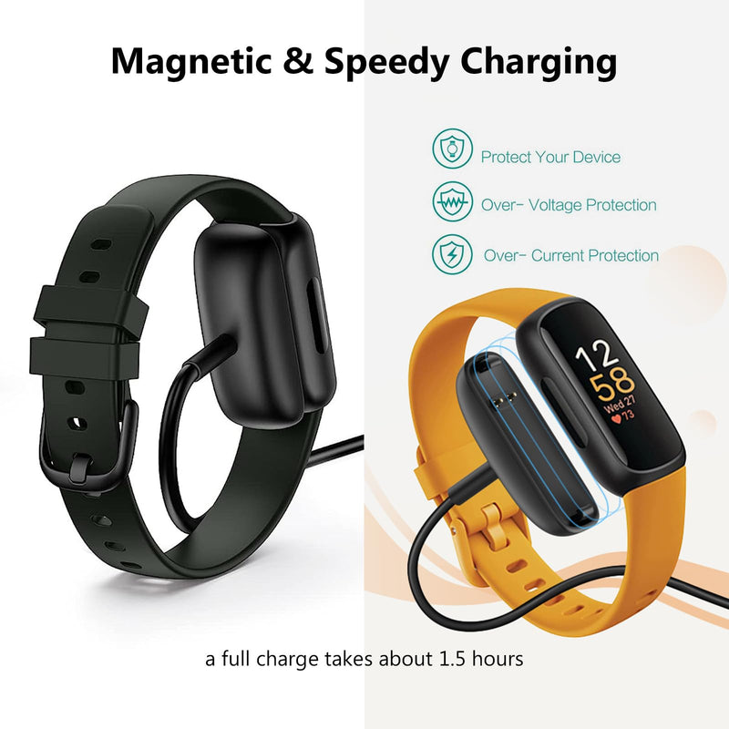 [Australia - AusPower] - WZHENB Fast Wall Charger for Fitbit Inspire 3 Replacement USB Charging Cable Cord for Fitbit Inspire 3 Smartwatch Charger Dock USB Cable Cord 