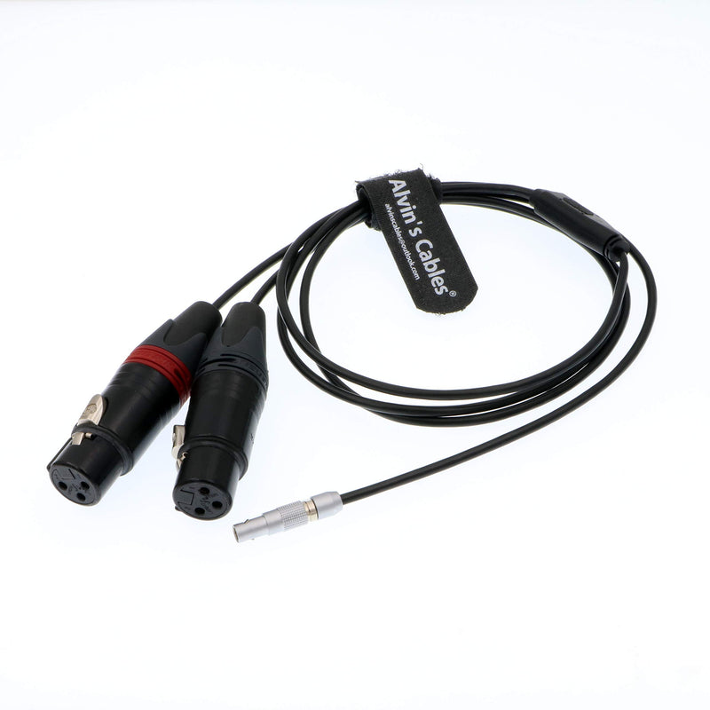 [Australia - AusPower] - Alvin's Cables Dual XLR 3 Pin Female to 5 Pin Male Audio Input Cable for Arri Alexa Mini Straight 5pin 