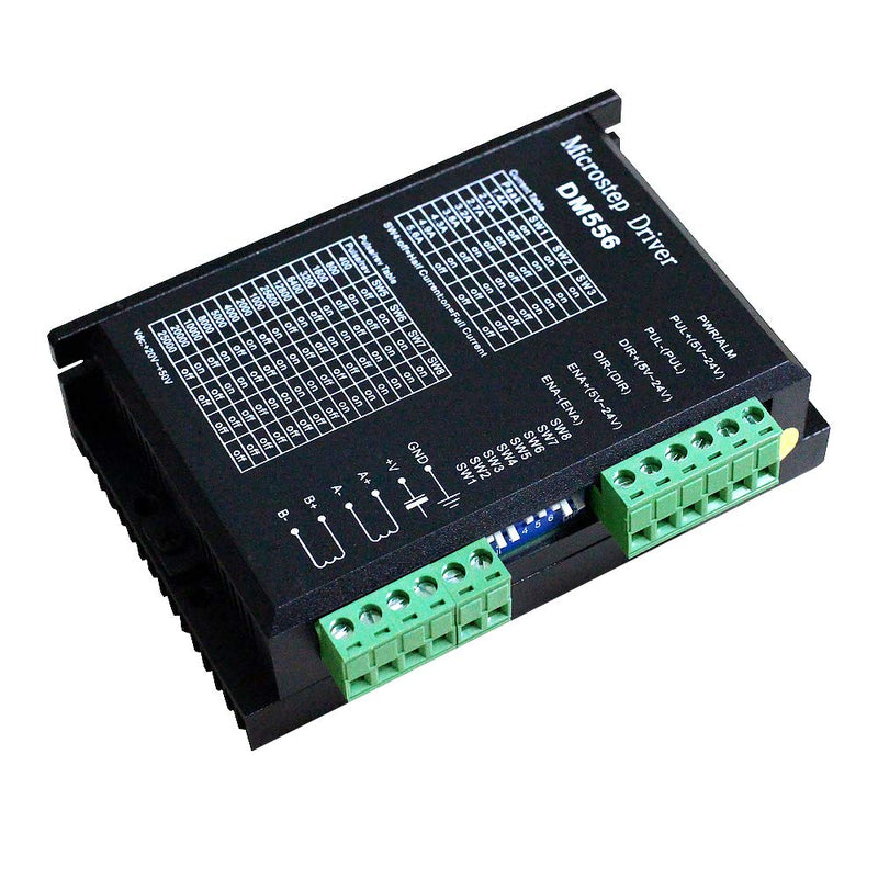 [Australia - AusPower] - CNC Digital Stepper Driver DM556 Stepper Motor Controller 2-phase Stepper Motor Driver 20-50V DC Max 5.6A 128 subdivision For Nema 23, 24 and Nema 34 stepper motor 