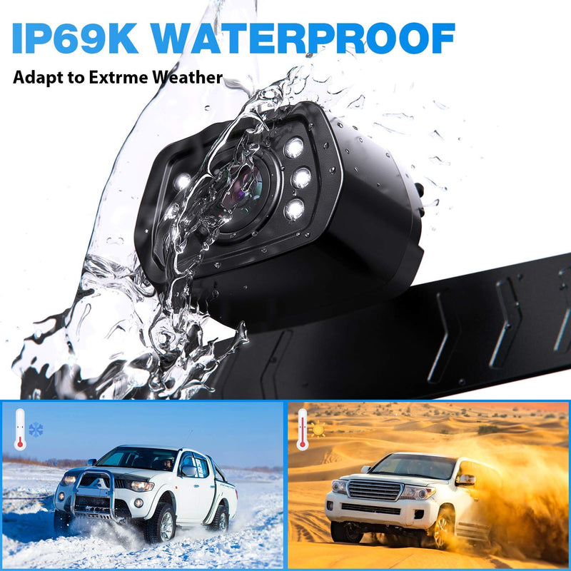 [Australia - AusPower] - ZEROXCLUB 2021 HD Backup Camera for Car Pickup Trucks SUVs Vans RVs License Plate Rearview Reversing Camera Night Vision IP69 Waterproof Wide View-B01 