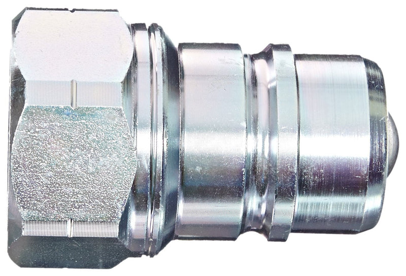 [Australia - AusPower] - Dixon Valve AG8F8 Steel Agricultural Push-Pull Ball Valve Hydraulic Fitting, Nipple, 1" Coupling x 1" - 11-1/2 NPTF Female Thread 