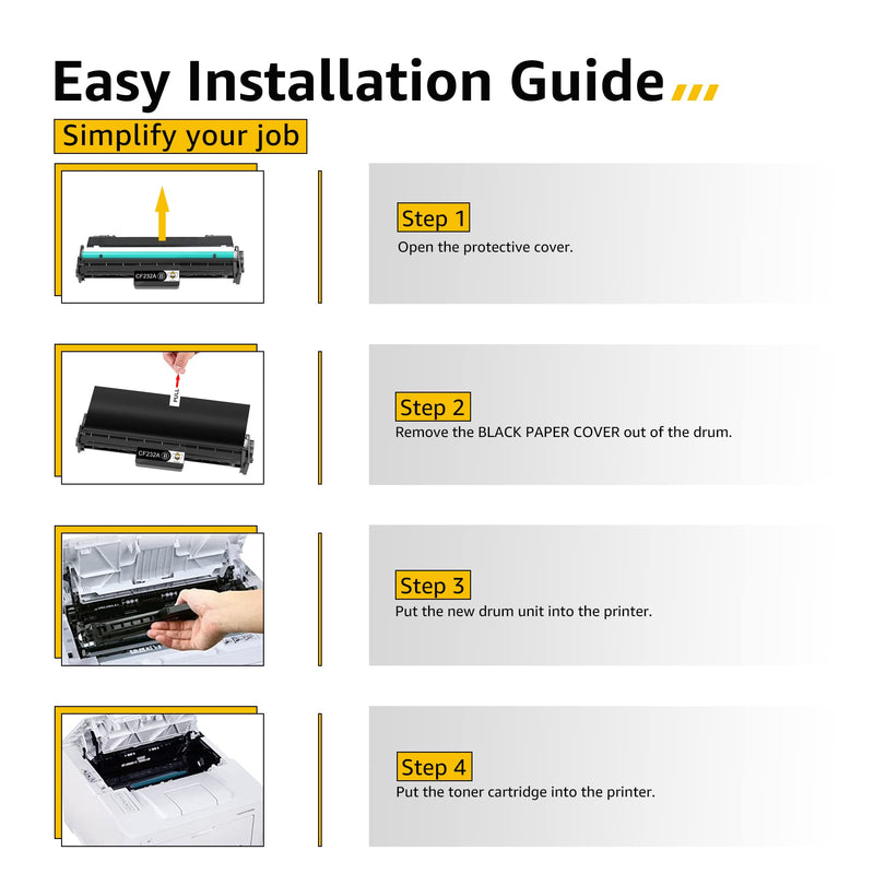 [Australia - AusPower] - CMYBabee Compatible Drum Unit Replacement for HP 32A CF232A Drum for HP Pro M203dw M148dw M227fdw M118dw M148fdw M227fdn Printer (Black, 1 Pack) 