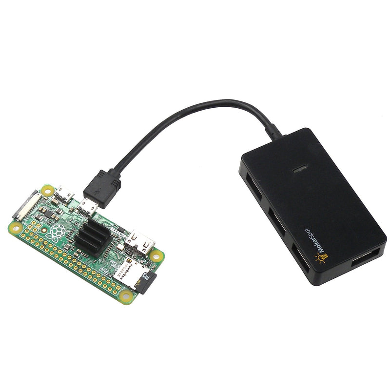 [Australia - AusPower] - MakerSpot Micro USB OTG Hub for Raspberry Pi Zero 4 Port High Speed Sync and Extension Cable Adapter Also Works with Android Tablet Raspbian Jessie Linux 