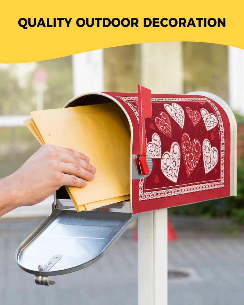 [Australia - AusPower] - Valentine's Day Red Love Heart Mailbox Cover Magnetic Mailbox Wraps, Valentines Hearts Mailbox Covers Standard Size 18x21 Inch Mail Wrap Post Letter Box Decoration for Outdoor Gardern Yard 18x21in Lovessr3183 