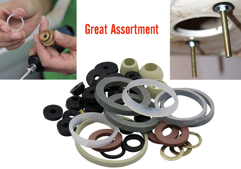 [Australia - AusPower] - Azi 45pc Complete Home Washer Plumbing Repair Kit Assortment DIY and Professional Repairs  Plumbing Emergencies, Worn Out Washer Replacements 45pc Plumbing Repair Kit 